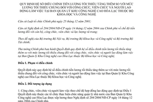 Quyết định 34/2012/QĐ-TTg quy định hệ số điều chỉnh tiền lương tối thiểu