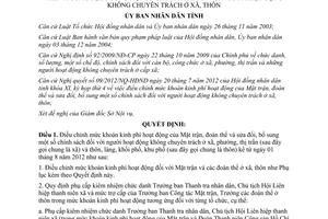 Quyết định 30/2012/QĐ-UBND điều chỉnh mức khoán kinh phí hoạt động của Mặt trận