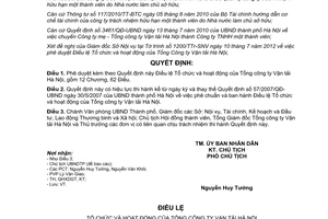 Quyết định 3588/QĐ-UBND năm 2012 phê duyệt Điều lệ Tổ chức hoạt động