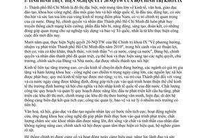 Nghị quyết 16-NQ/TW năm 2012 phương hướng nhiệm vụ phát triển Thành phố