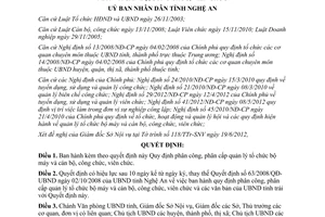 Quyết định 57/2012/QĐ-UBND Quy định phân công phân cấp quản lý tổ chức bộ máy