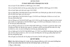 Quyết định 26/2012/QĐ-UBND Quy định nội dung mức chi cho công tác kiểm tra