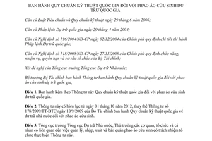 Thông tư 131/2012/TT-BTC về Quy chuẩn kỹ thuật quốc gia đối với phao áo cứu sinh