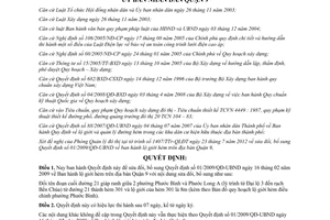 Quyết định 09/2012/QĐ-UBND sửa đổi Quyết định 01/2009/QĐ-UBND lộ giới hẻm