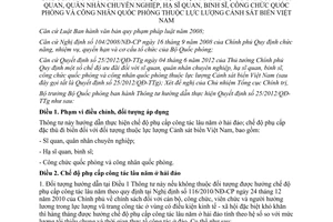 Thông tư 96/2012/TT-BQP hướng dẫn Quyết định 25/2012/QĐ-TTg quy định chế độ