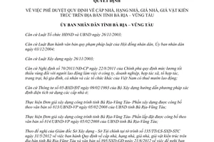 Quyết định 27/2012/QĐ-UBND phê duyệt quy đinh cấp hạng giá nhà giá vật kiến trúc