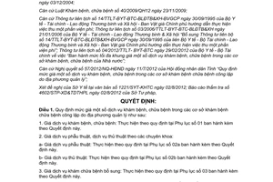 Quyết định 2032/2012/QĐ-UBND quy định mức giá dịch vụ khám chữa bệnh trong cơ sở