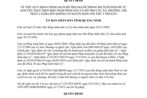 Quyết định 2033/2012/QĐ-UBND quy định chính sách hỗ trợ người trong độ tuổi