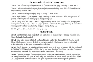 Quyết định 17/2012/QĐ-UBND Danh mục số hiệu đường bộ