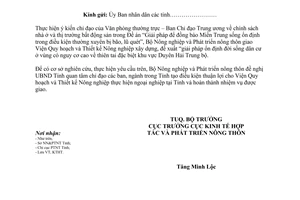 Công văn 3654/BNN-KTHT xây dựng Giải pháp ổn định đời sống dân cư