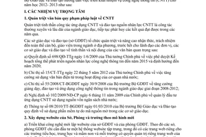 Công văn 4987/BGDĐT-CNTT hướng dẫn thực hiện nhiệm vụ công nghệ thông tin