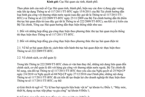 Công văn 3985/TCHQ-GSQL hướng dẫn thực hiện Thông tư 117/2011/TT-BTC