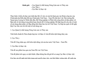 Công văn 3736/BNN-HTQT báo cáo hoạt động hợp tác với Nam Phi phục vụ Họp ủy Ban