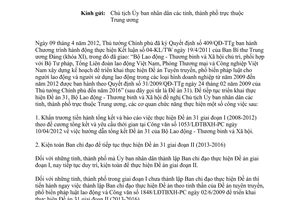 Công văn 2717/LĐTBXH-PC tiếp tục thực hiện Đề án 31 đến năm 2016 do Bộ Lao động