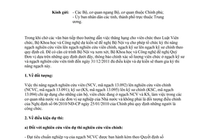 Công văn 2236/BKHCN-TCCB thông báo số lượng viên chức đủ điều kiện tham dự thi