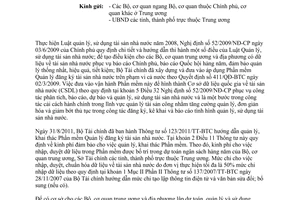 Công văn 10809/BTC-QLCS kinh phí nhập duyệt chuẩn hóa dữ liệu tài sản nhà nước