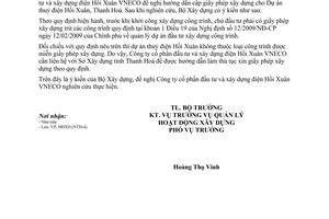 Công văn 116/BXD-HĐXD hướng dẫn cấp giấy phép xây dựng