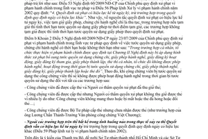 Công văn 441/TTR-TTCN năm 2012 hướng dẫn hiệu lực quyết định xử phạt vi phạm hành chính