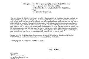 Công văn 2836/LĐTBXH-ATLĐ tổng kết đánh giá thi hành pháp luật an toàn vệ sinh