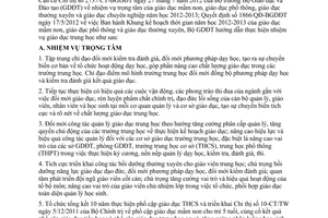 Công văn 5289/BGDĐT-GDTrH hướng dẫn thực hiện nhiệm vụ giáo dục trung học