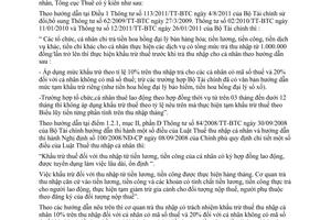 Công văn 2930/TCT-TNCN chính sách thuế thu nhập cá nhân