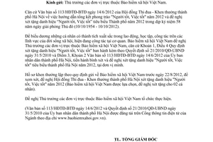 Công văn 3360/BHXH-TĐKT xét tặng danh hiệu Người tốt Việc tốt năm 2012