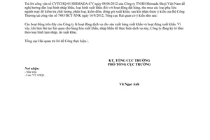 Công văn 4375/TCHQ-GSQL xác định loại hình xuất nhập khẩu