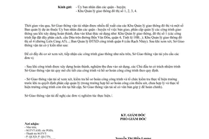 Công văn 13001/SGTVT-KT 2012 quản lý công trình giao thông sau xây dựng hoàn thành khai thác sử dụng