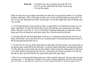 Công văn 876/KCB-NV tăng cường công tác khám chữa bệnh trong dịp Quốc khánh 2-9