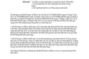 Công văn 6591/VPCP-KTN tiếp tục triển khai thí điểm đấu thầu qua mạng