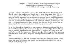 Công văn 11527/BTC-QLCS về Quy chế mẫu phối hợp kiểm tra đối chiếu thông tin