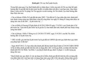 Công văn 6576/CT-THNVDT tính lệ phí trước bạ đối với phần diện tích đất vượt