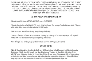 Quyết định 3075/QĐ-UBND lãnh đạo Đảng giáo dục pháp luật cán bộ nhân dân 2012 2016 Nghệ An