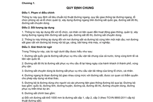 Thông tư 33/2012/TT-BGTVT quy định đường ngang