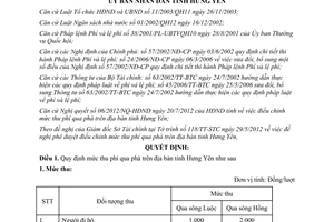 Quyết định 06/2012/QĐ-UBND quy định mức thu phí qua phà