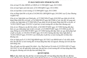 Quyết định 07/2012/QĐ-UBND quy định mức thu phí bảo vệ môi trường