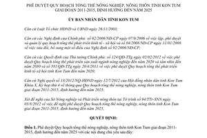 Quyết định 33/2012/QĐ-UBND phê duyệt Quy hoạch tổng thể nông nghiệp, nông thôn