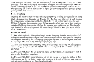 Kế hoạch 808/KH-BGDĐT đề án ngoại ngữ cơ sở giáo dục đại học 2012 2020