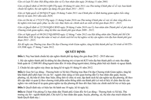 Quyết định 37/2012/QĐ-UBND chuẩn hộ cận nghèo thành phố giai đoạn 2012 - 2015