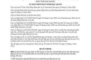 Quyết định 23/2012/QĐ-UBND quy định mức thu phí đấu giá tài sản tham gia đấu giá