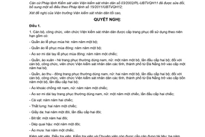 Nghị quyết 522b/NQ-UBTVQH13 năm 2012 trang phục đối với cán bộ công viên chức