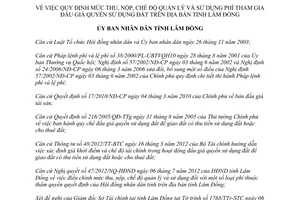 Quyết định 33/2012/QĐ-UBND Mức thu, nộp, quản lý, sử dụng phí tham gia đấu giá