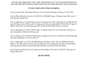 Quyết định 34/2012/QĐ-UBND quy định mức thu nộp chế độ quản lý sử dụng phí