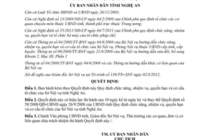 Quyết định 58/2012/QĐ-UBND Quy định chức năng nhiệm vụ quyền hạn cơ cấu tổ chức