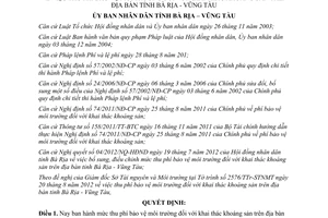 Quyết định 27A/2012/QĐ-UBND thu phí bảo vệ môi trường đối với khai thác