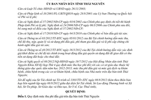 Quyết định 21/2012/QĐ-UBND quy định mức thu chế độ thu nộp quản lý sử dụng phí