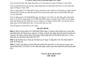 Quyết định 21/2012/QĐ-UBND bãi bỏ văn bản quy phạm pháp luật thành phố Cần Thơ