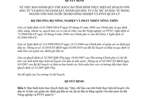 Quyết định 1980/QĐ-BNN-KH 2012 quy chế báo cáo đầu tư giám sát đánh giá đầu tư