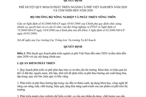 Quyết định 1987/QĐ-BNN-TT năm 2012 phát triển ngành cà phê Việt Nam