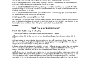 Thông tư 140/2012/TT-BTC hướng dẫn Nghị định 60/2012/NĐ-CP hướng dẫn Nghị quyết